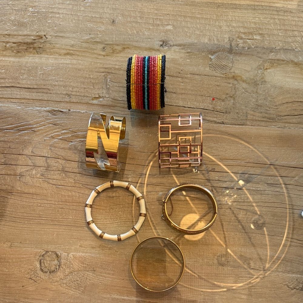 Gold and Multicolor Women's Bracelet Set